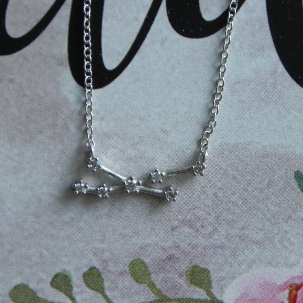 Taurus Constellation Necklace With Clear CZ Stones